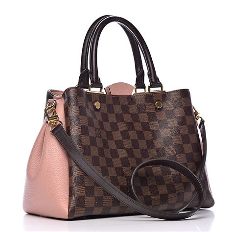 LOUIS VUITTON Damier Ebene Cuir Taurillon Brittany Magnolia 